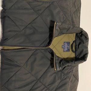 J Crew black quilted vest size small